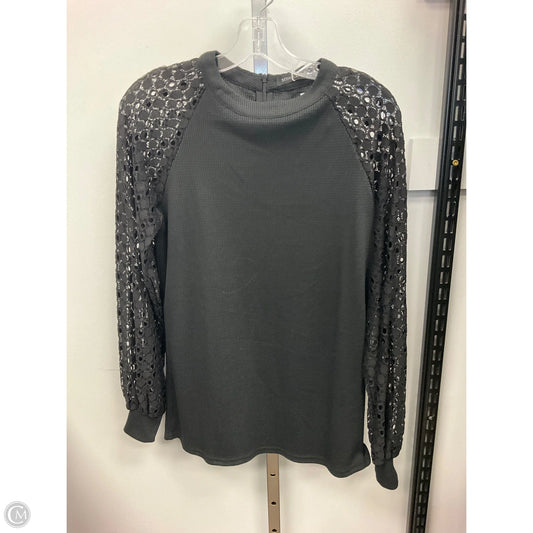 Top Long Sleeve By Miholl In Black, Size: S
