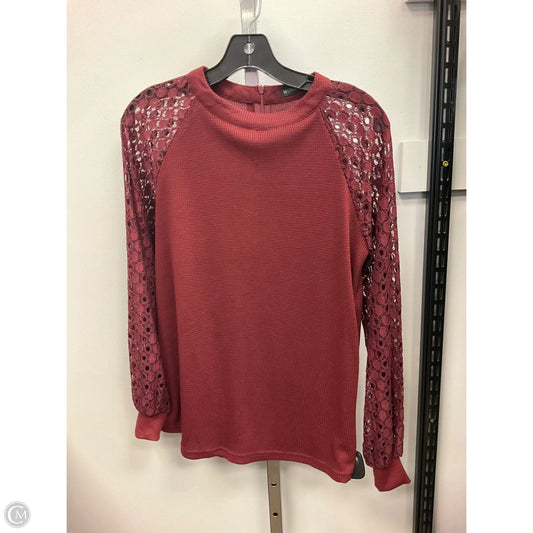 Top Long Sleeve By Miholl In Red, Size: S