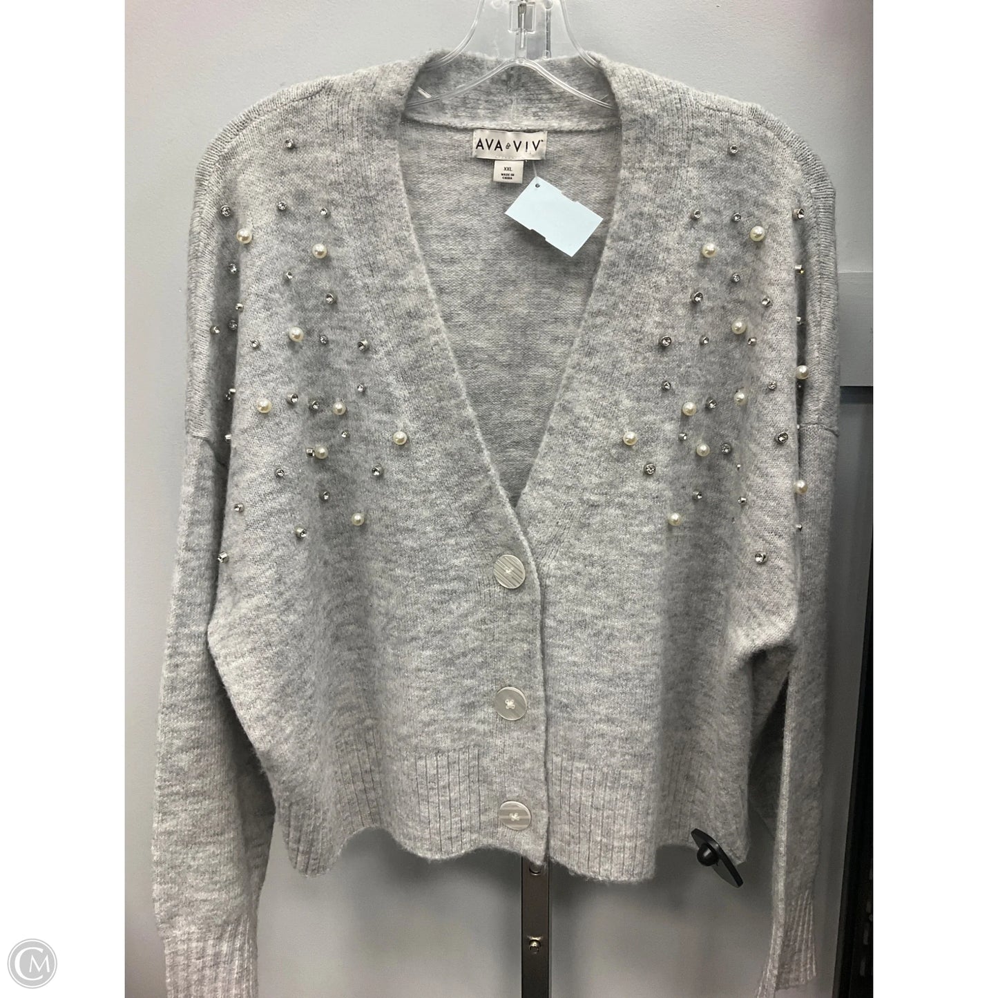 Sweater By Ava & Viv In Grey, Size: Xxl