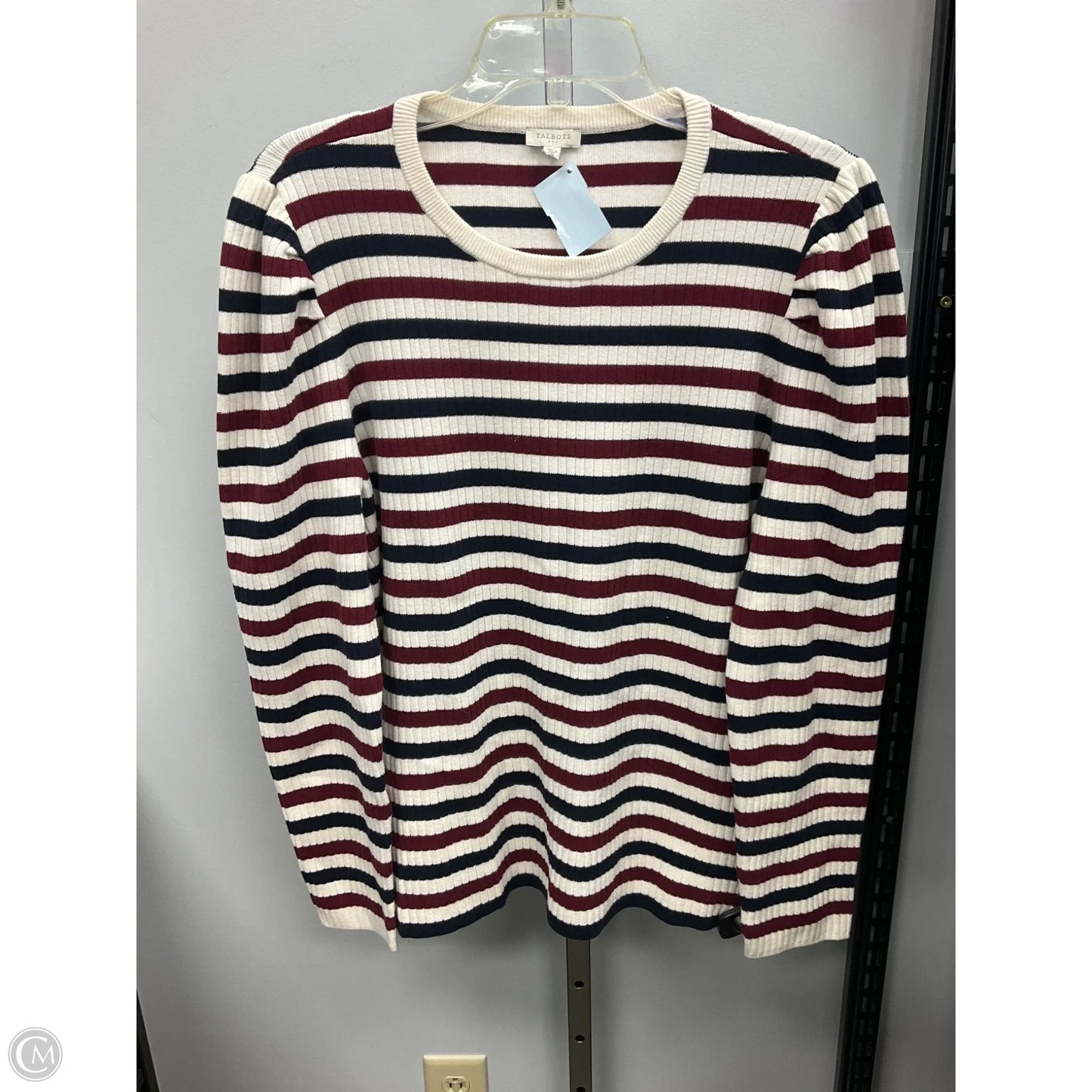 Top Long Sleeve By Talbots In Striped Pattern, Size: Xl