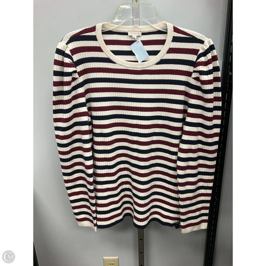 Top Long Sleeve By Talbots In Striped Pattern, Size: Xl