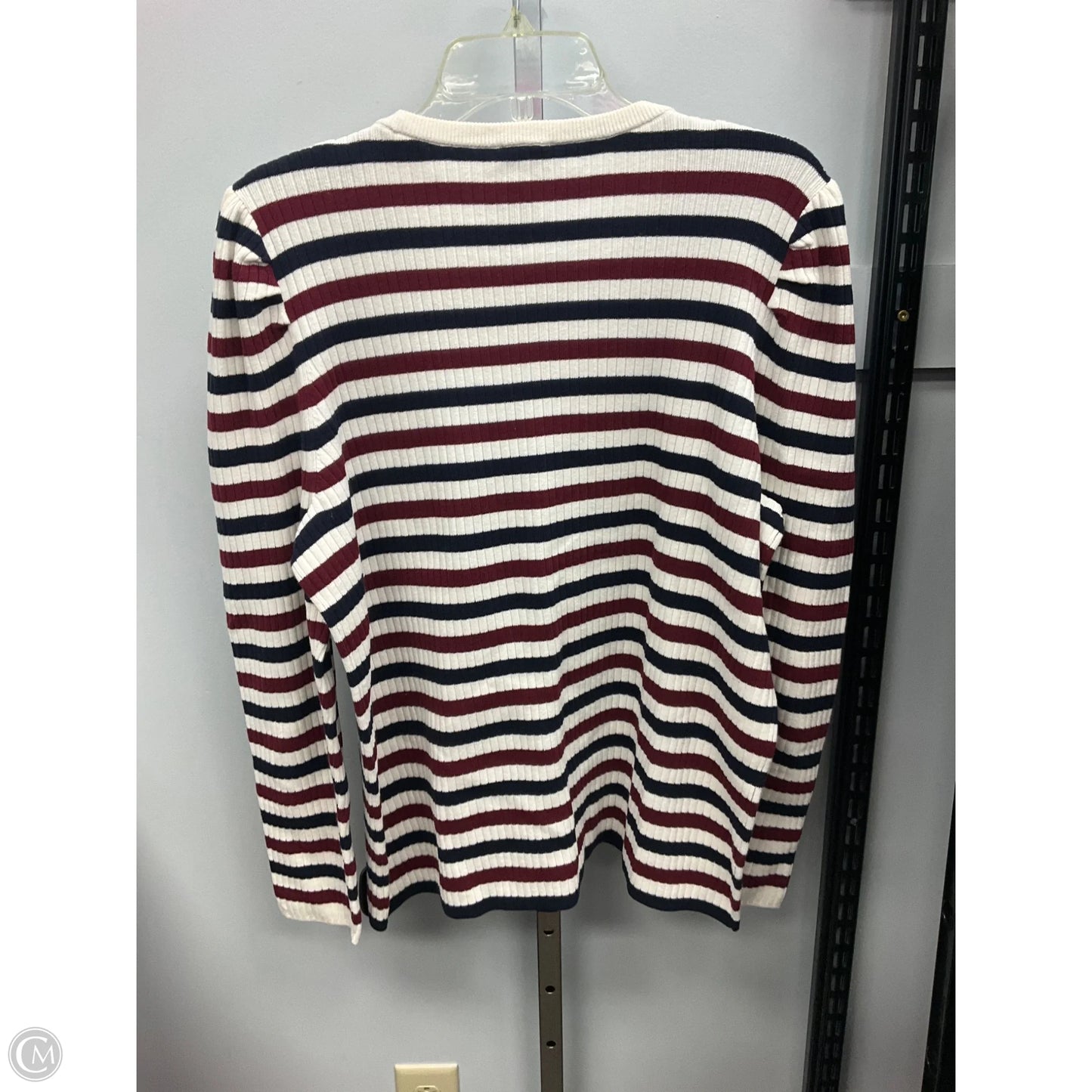 Top Long Sleeve By Talbots In Striped Pattern, Size: Xl