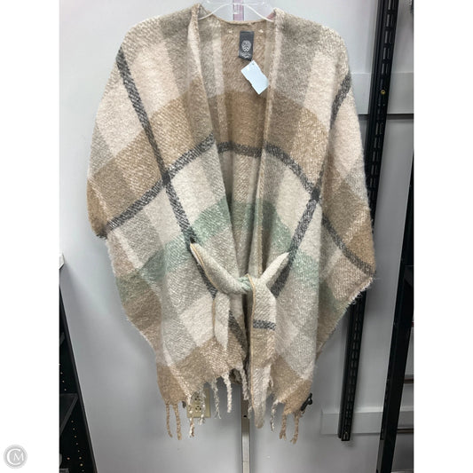 Sweater Short Sleeve By Vince Camuto In Plaid Pattern, Size: Osfm