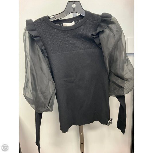 Top Long Sleeve By Design History In Black, Size: S