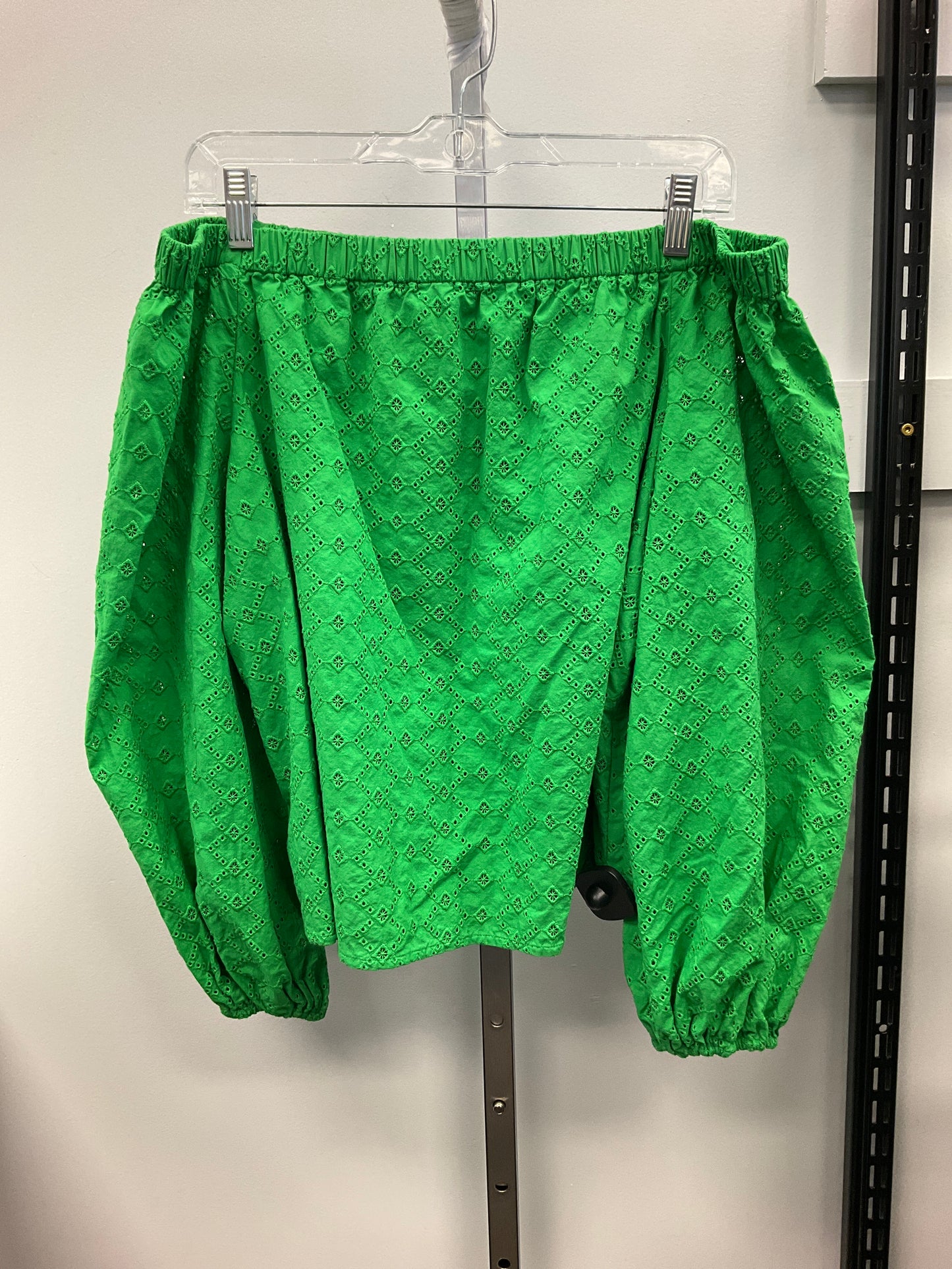 Top 3/4 Sleeve By Ann Taylor In Green, Size:Xl