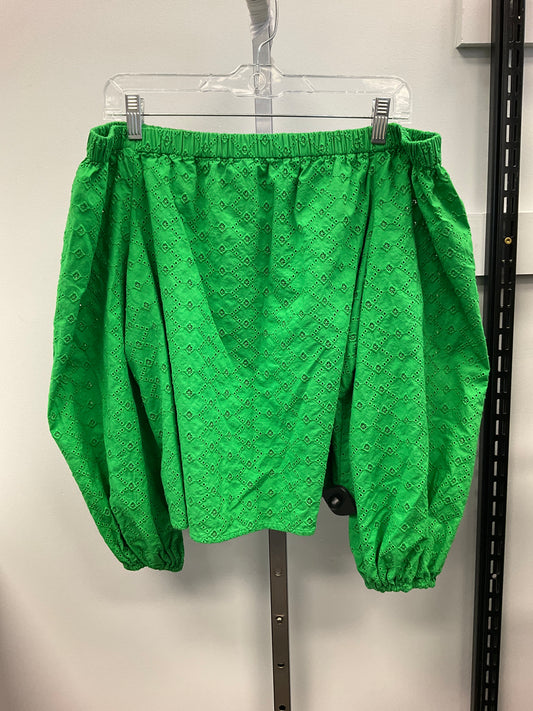 Top 3/4 Sleeve By Ann Taylor In Green, Size:Xl