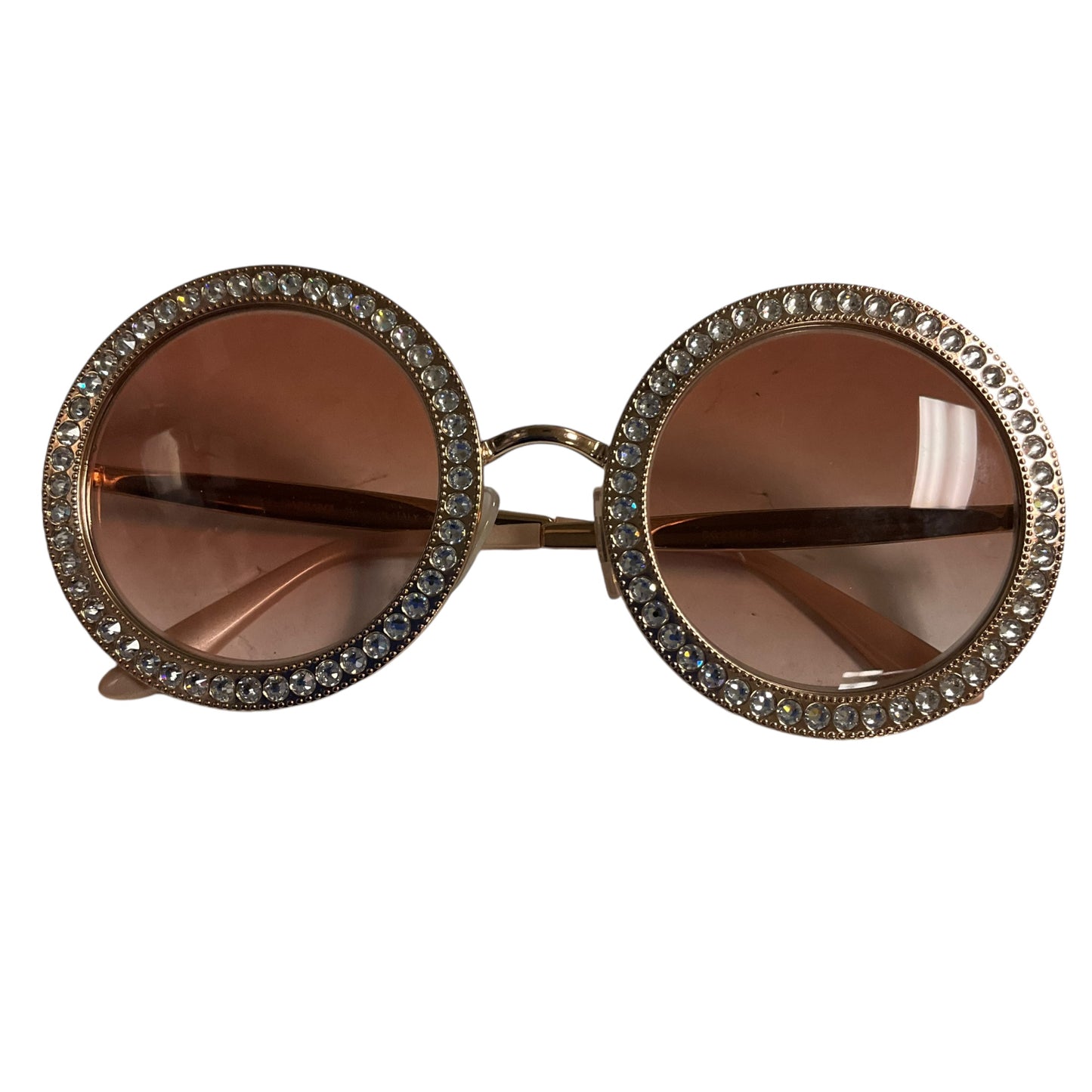 Sunglasses Luxury Designer By Dolce And Gabbana In Gold