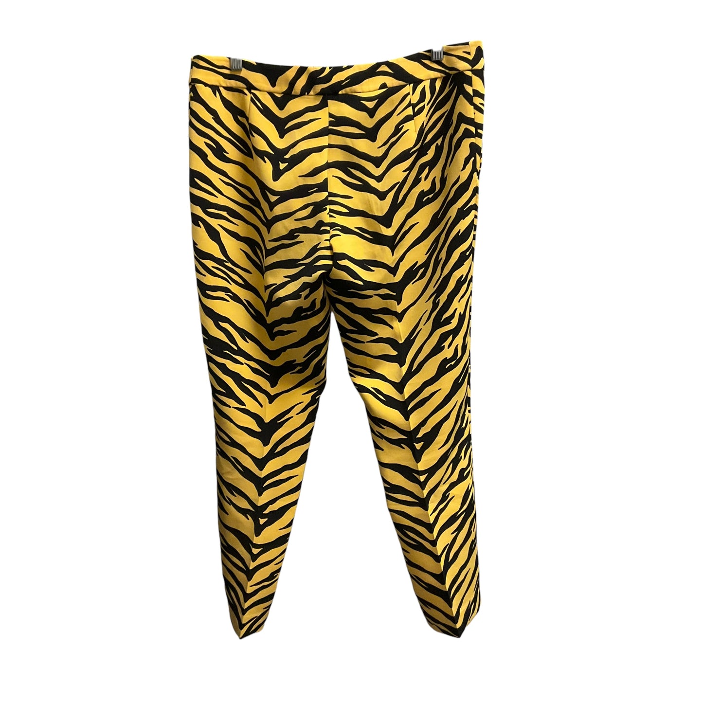 Pants Luxury Designer By Moschino In Black & Yellow, Size:8