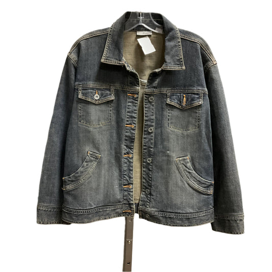 Jacket Denim By Chicos In Blue Denim, Size:L