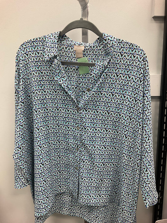 Top 3/4 Sleeve By Chicos In Multi, Size:M