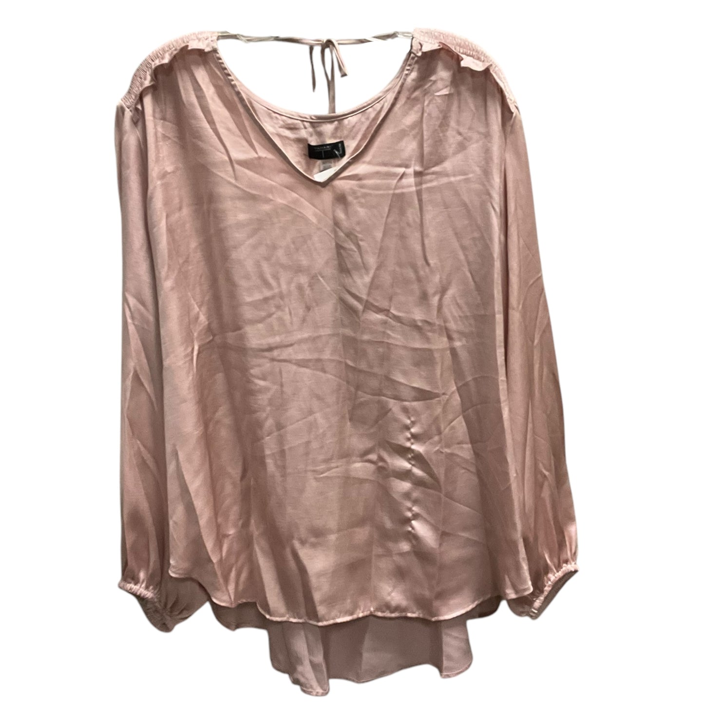 Top 3/4 Sleeve By Tahari By Arthur Levine In Pink, Size:3X