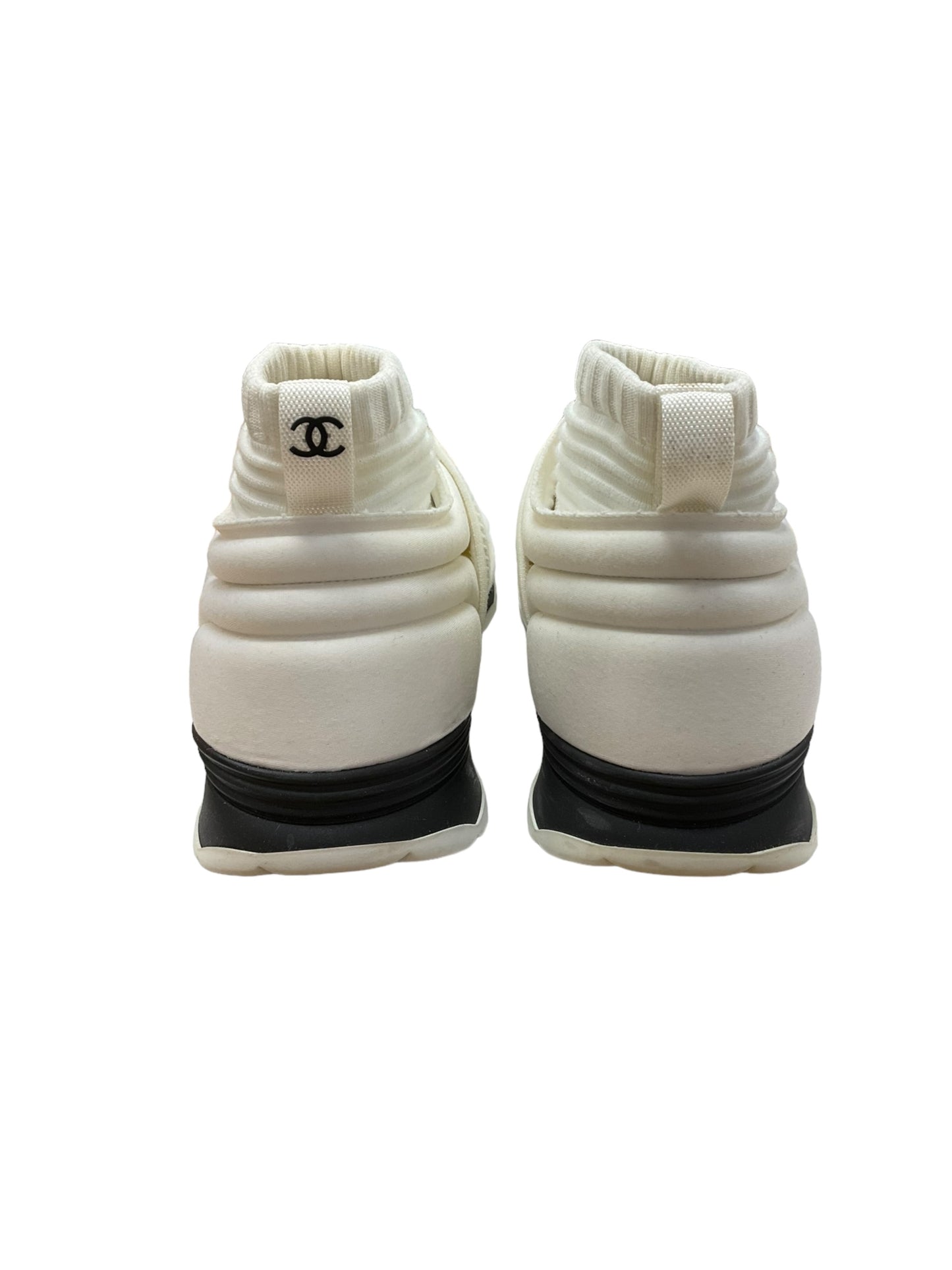 Luxury Designer Sock Sneakers Chanel, Size 8