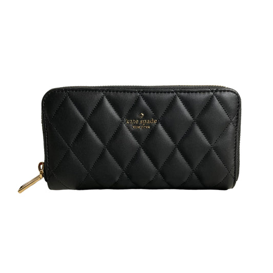 Buy the Kate Spade Natalia Large Continental Women's Wallet Quilted  Blackberry Leather